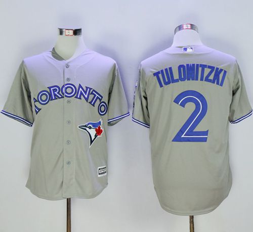 Blue Jays #2 Troy Tulowitzki Grey New Cool Base 40th Anniversary Stitched MLB Jersey